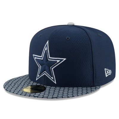 Men's Dallas Cowboys New Era Navy 2017 Sideline Official 59FIFTY Fitted Hat 2695184